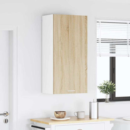 vidaXL Hanging Cabinet Sonoma Oak and White 50 x 31 x 100 cm