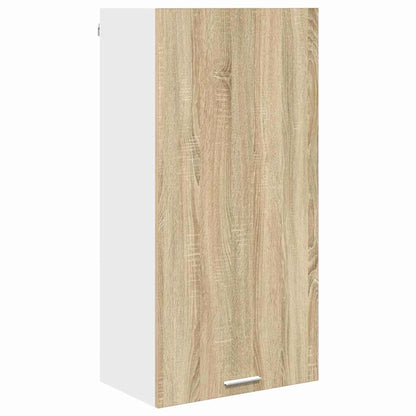 vidaXL Hanging Cabinet Sonoma Oak and White 50 x 31 x 100 cm