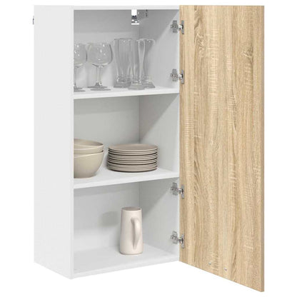 vidaXL Hanging Cabinet Sonoma Oak and White 50 x 31 x 100 cm