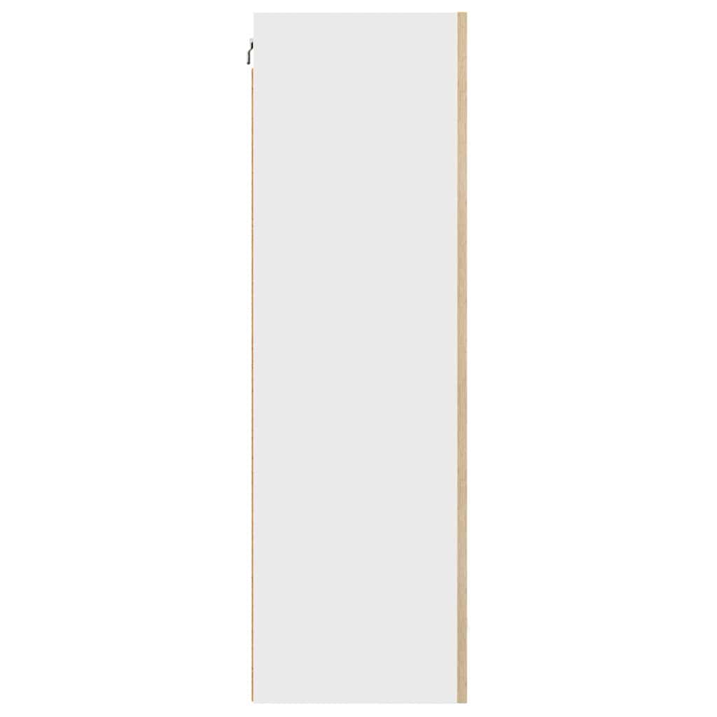 vidaXL Hanging Cabinet Sonoma Oak and White 50 x 31 x 100 cm