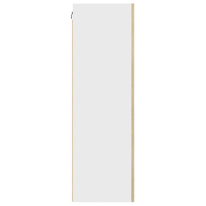 vidaXL Hanging Cabinet Sonoma Oak and White 50 x 31 x 100 cm