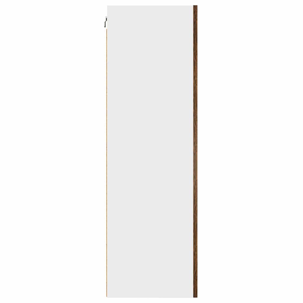 vidaXL Hanging Cabinet with Door Smoked Oak and White 50 x 31 x 100 cm