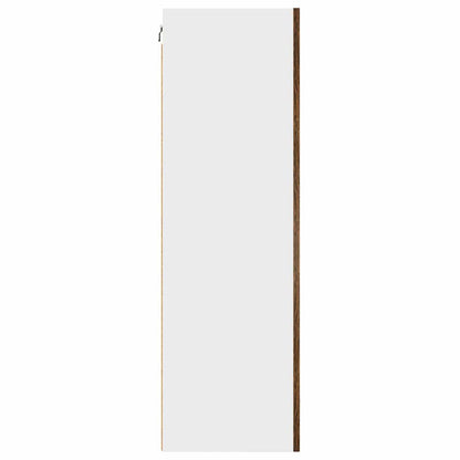 vidaXL Hanging Cabinet with Door Smoked Oak and White 50 x 31 x 100 cm