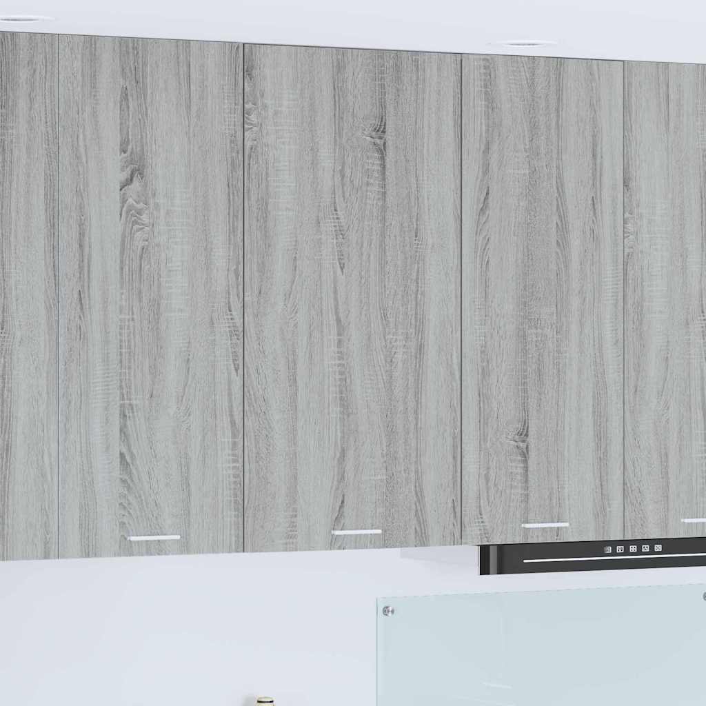 vidaXL Hanging Cabinet Grey Sonoma and White 50 x 31 x 100 cm