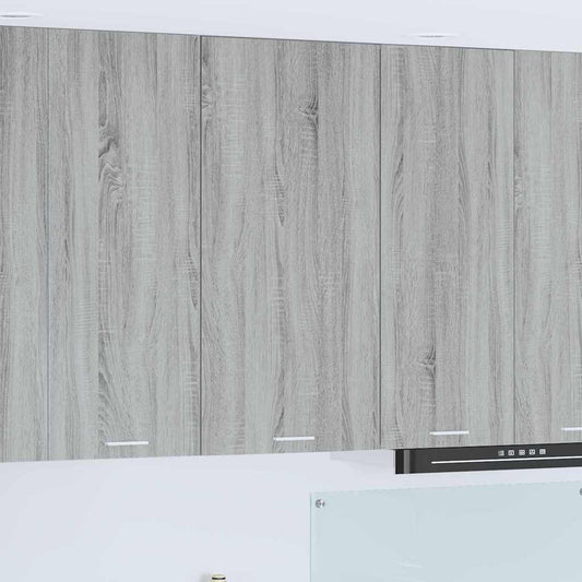 vidaXL Hanging Cabinet Grey Sonoma and White 50 x 31 x 100 cm