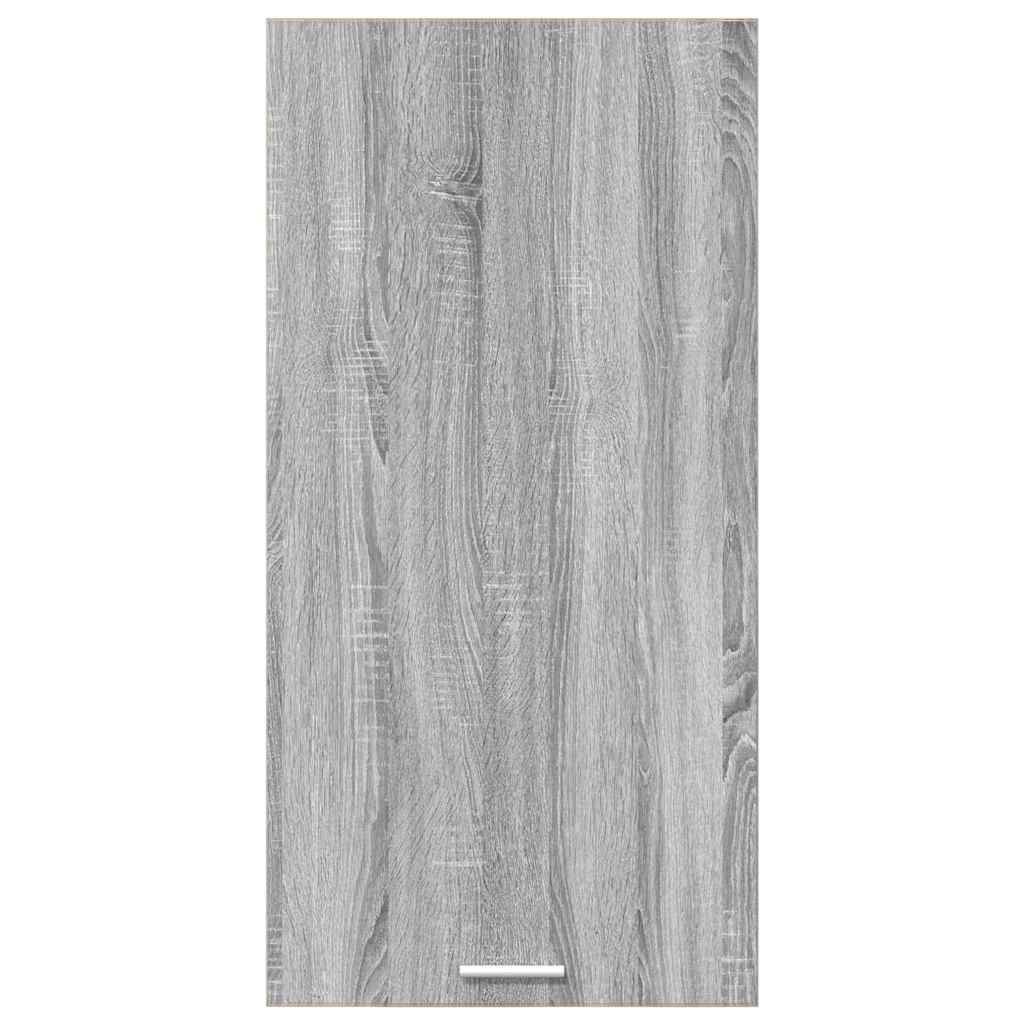 vidaXL Hanging Cabinet Grey Sonoma and White 50 x 31 x 100 cm