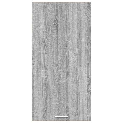 vidaXL Hanging Cabinet Grey Sonoma and White 50 x 31 x 100 cm