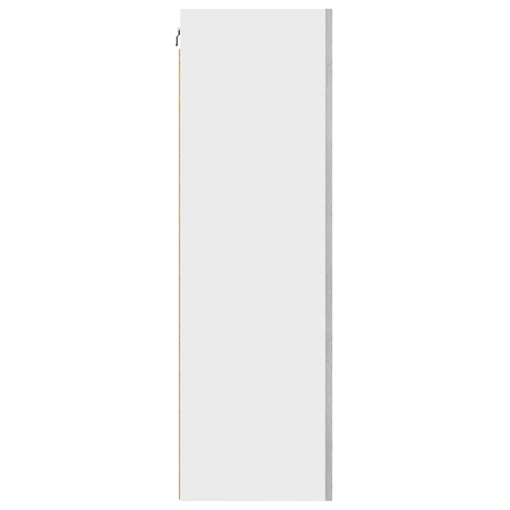 vidaXL Hanging Cabinet Grey Sonoma and White 50 x 31 x 100 cm