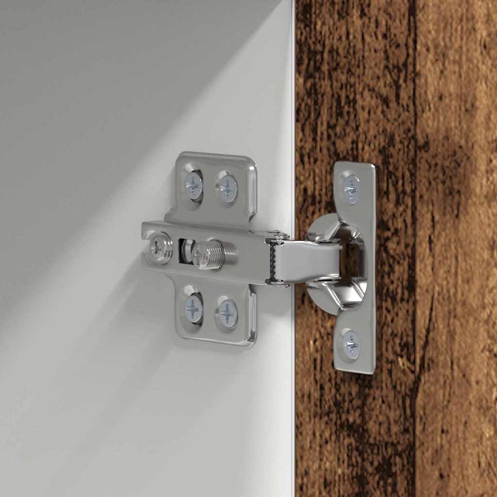 vidaXL Hanging Cabinet Old Wood and White 50 x 31 x 100 cm