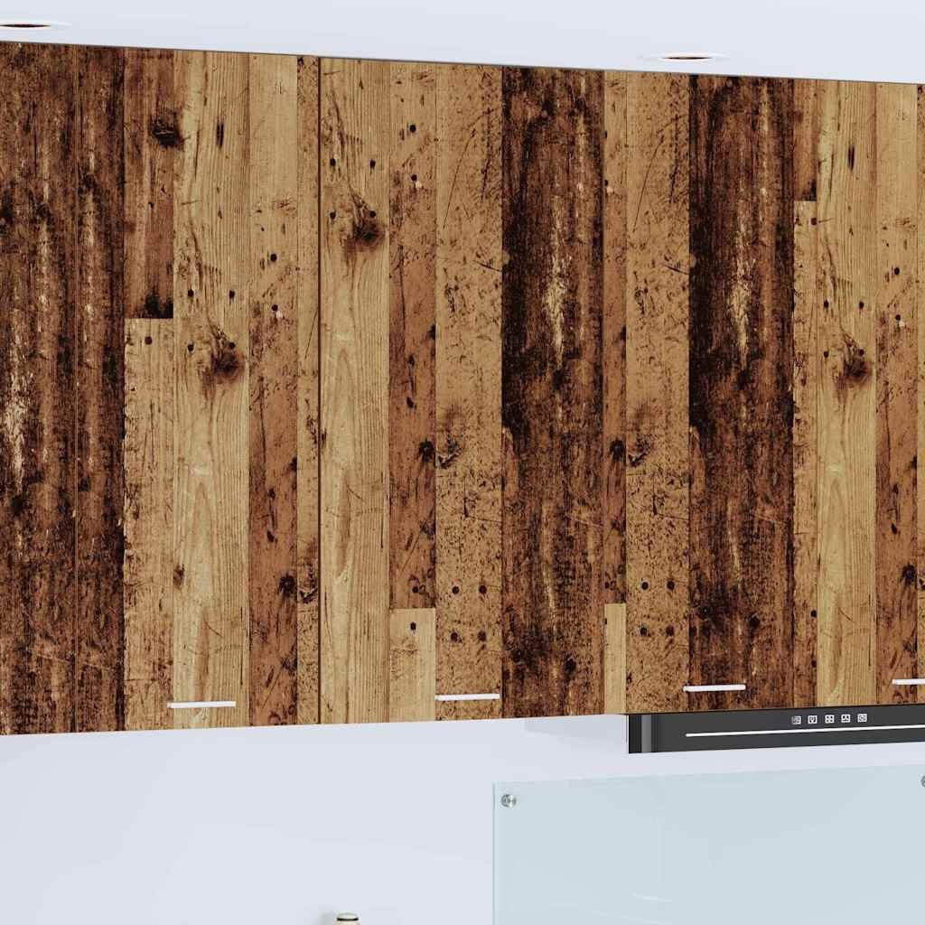 vidaXL Hanging Cabinet Old Wood and White 50 x 31 x 100 cm