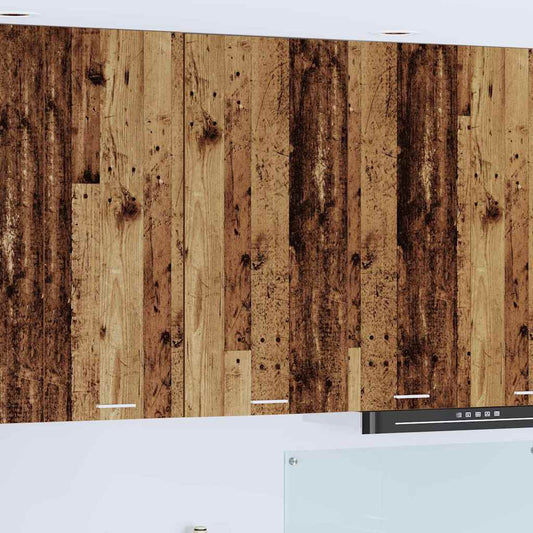 vidaXL Hanging Cabinet Old Wood and White 50 x 31 x 100 cm