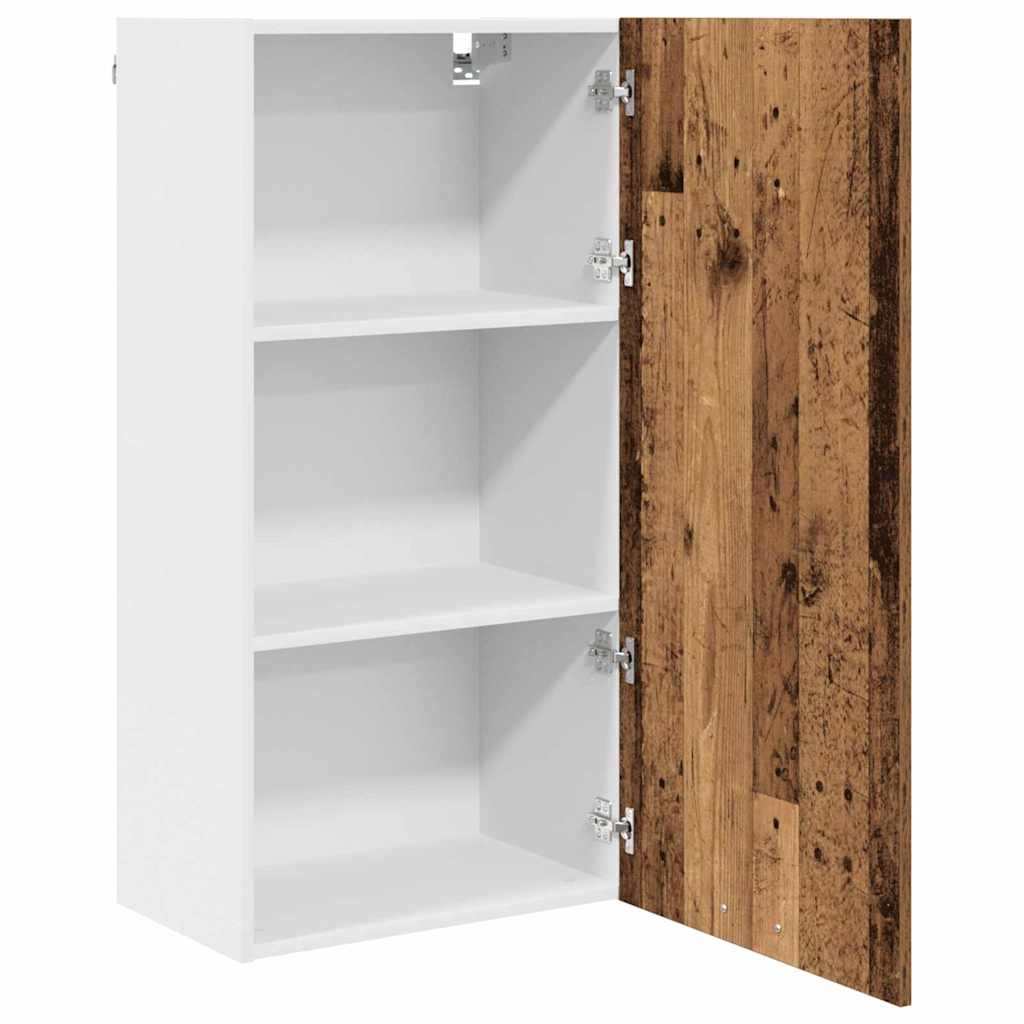 vidaXL Hanging Cabinet Old Wood and White 50 x 31 x 100 cm
