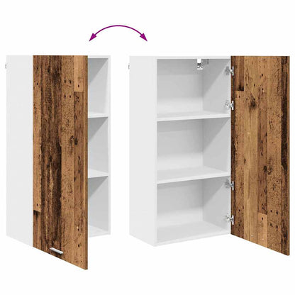 vidaXL Hanging Cabinet Old Wood and White 50 x 31 x 100 cm