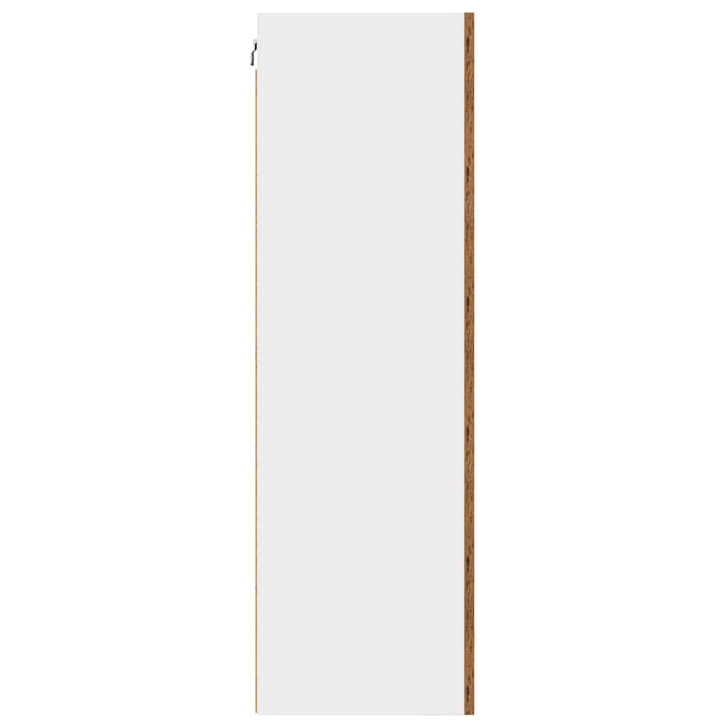 vidaXL Hanging Cabinet Old Wood and White 50 x 31 x 100 cm