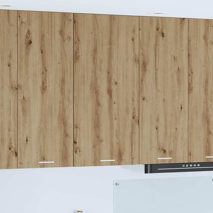 vidaXL Hanging Cabinet Artisan Oak and White 50 x 31 x 100 cm