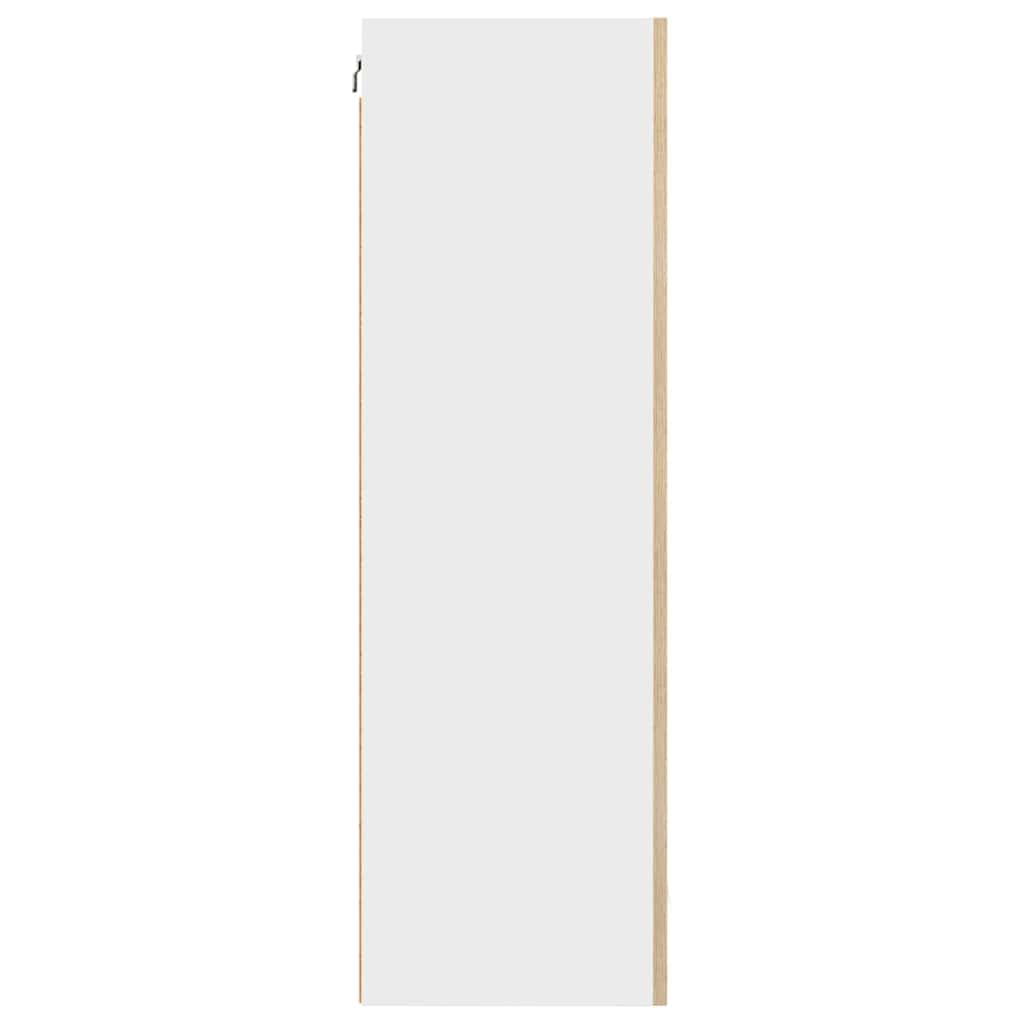 vidaXL Hanging Cabinet Artisan Oak and White 50 x 31 x 100 cm