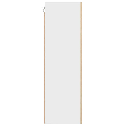 vidaXL Hanging Cabinet Artisan Oak and White 50 x 31 x 100 cm
