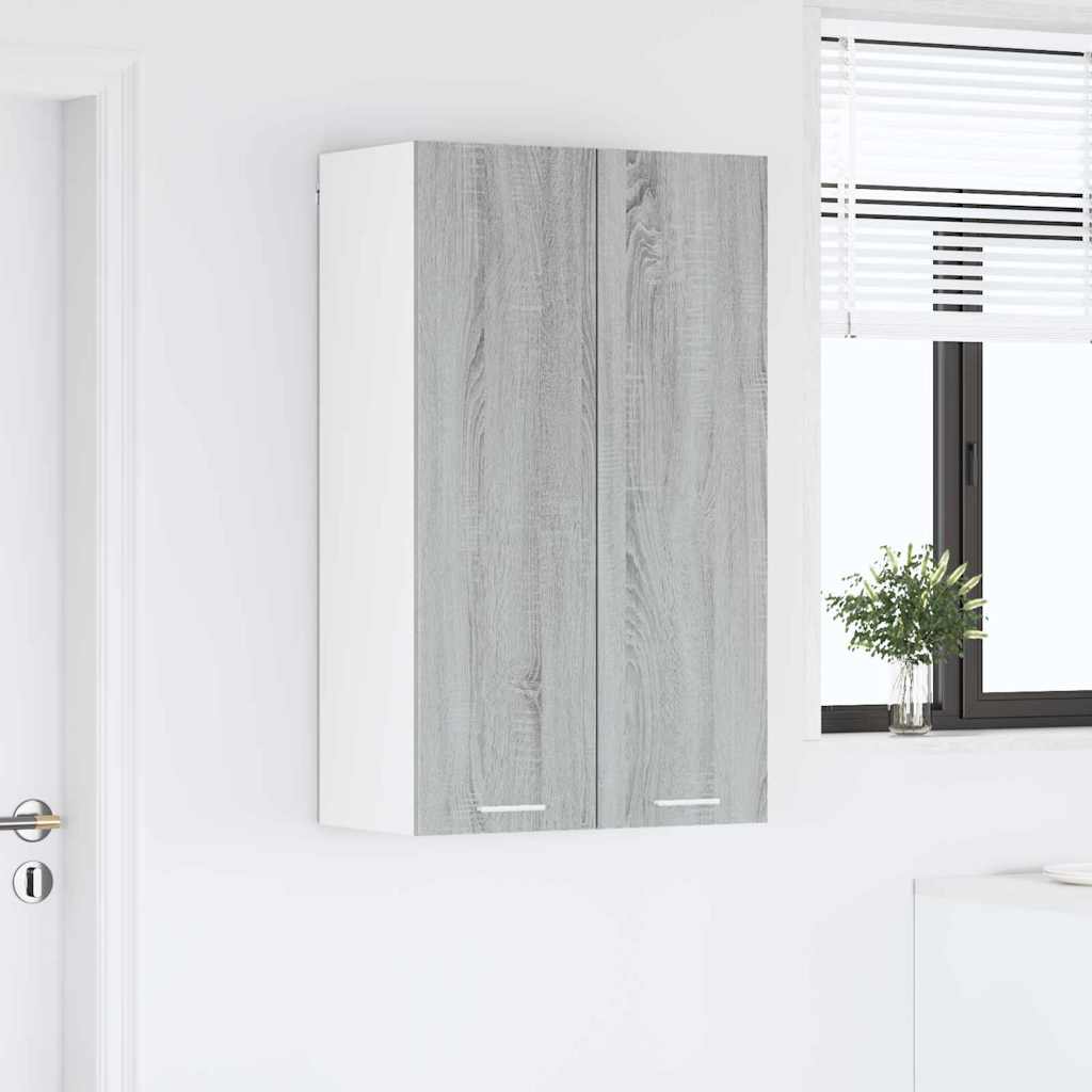 vidaXL Hanging Cabinet Grey Sonoma 60 x 31 x 100 cm Engineered Wood