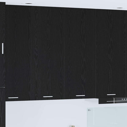 vidaXL Hanging Cabinet Black Oak 80 x 31 x 100 cm Engineered Wood