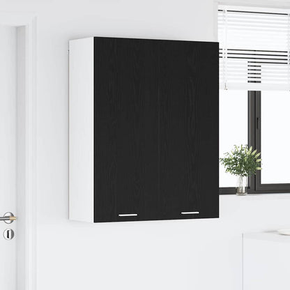 vidaXL Hanging Cabinet Black Oak 80 x 31 x 100 cm Engineered Wood
