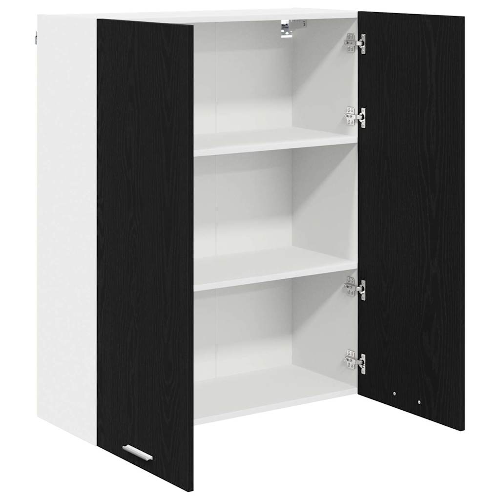 vidaXL Hanging Cabinet Black Oak 80 x 31 x 100 cm Engineered Wood