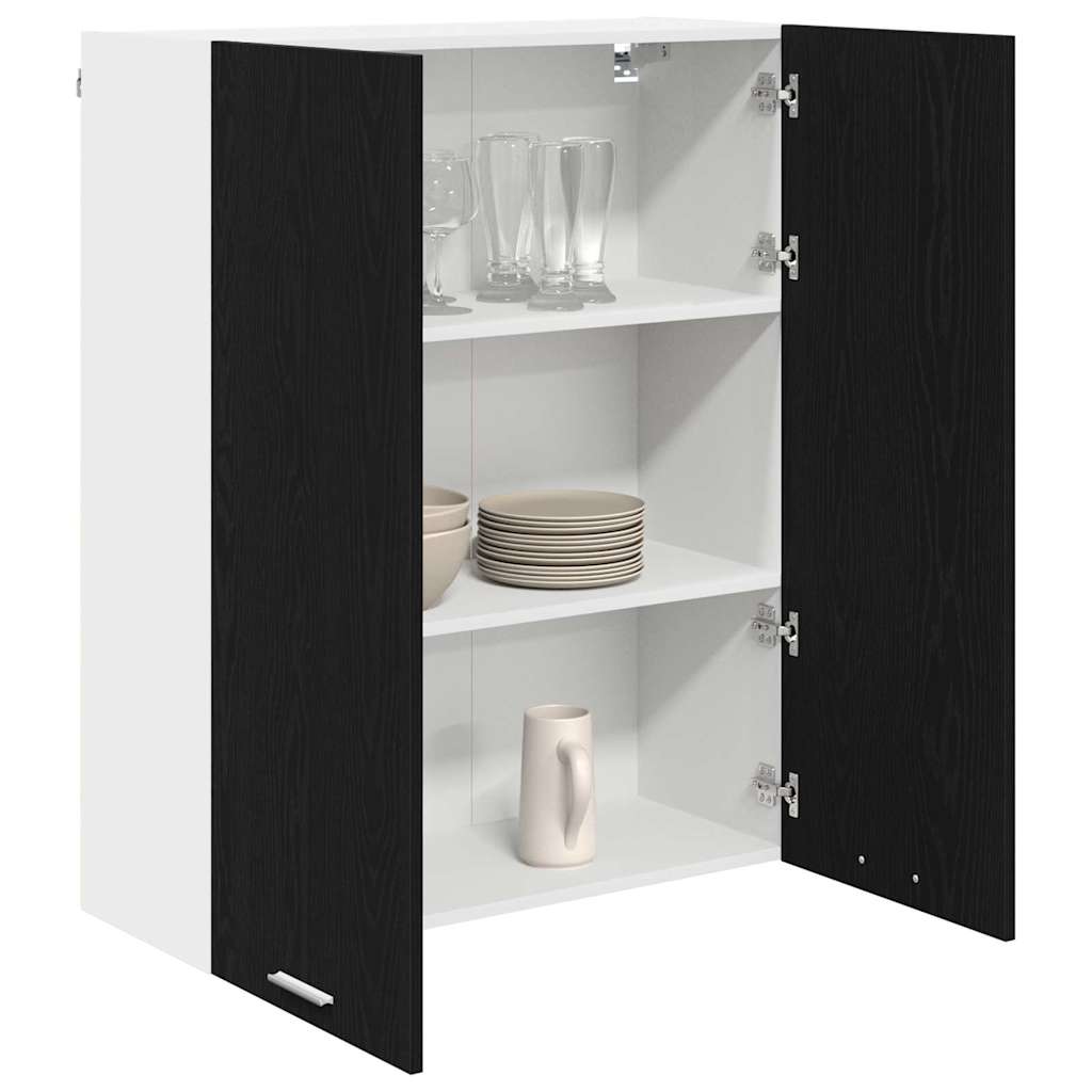 vidaXL Hanging Cabinet Black Oak 80 x 31 x 100 cm Engineered Wood