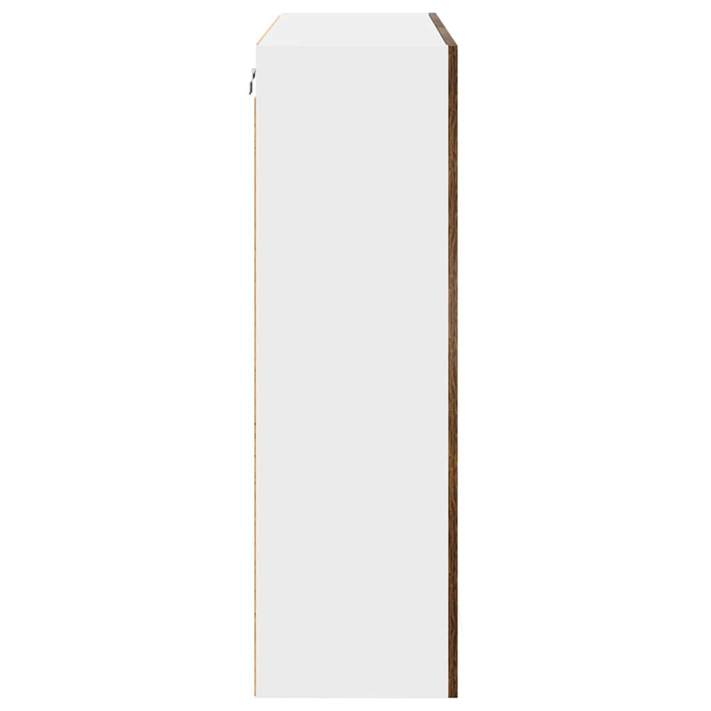 vidaXL Hanging Cabinet Smoked Oak 80 x 31 x 100 cm Engineered Wood