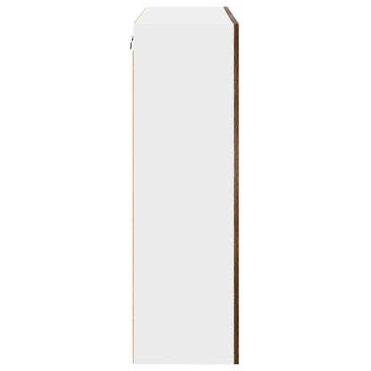 vidaXL Hanging Cabinet Smoked Oak 80 x 31 x 100 cm Engineered Wood