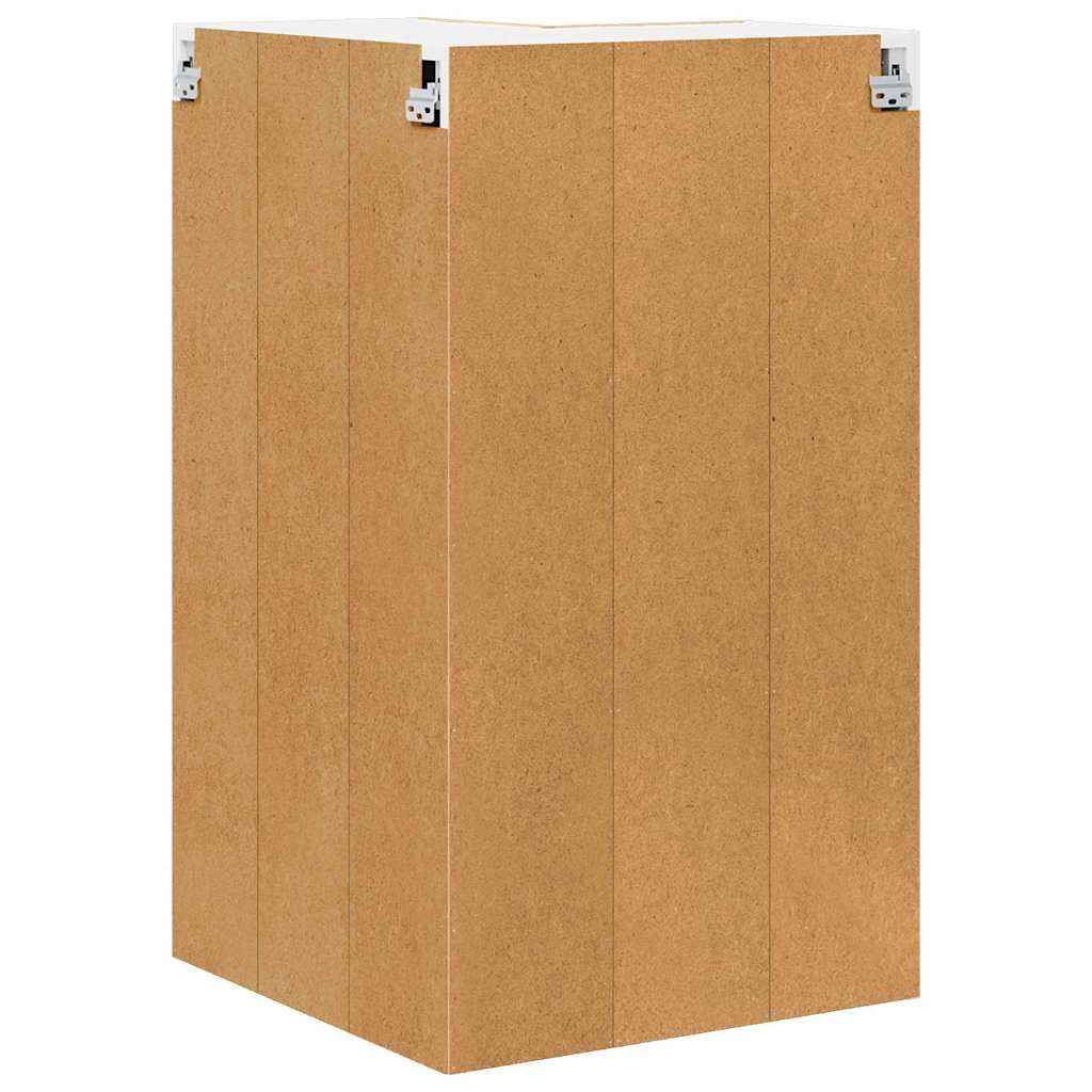 vidaXL Hanging Cabinet with Door Sonoma Oak and White 57 x 57 x 100 cm