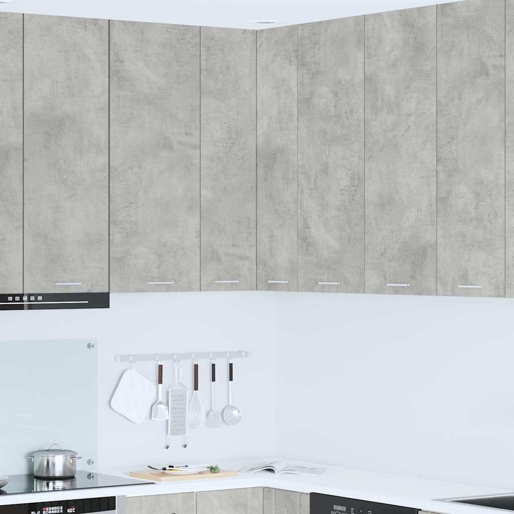 vidaXL Hanging Cabinet Concrete Grey and White 57 x 57 x 100 cm