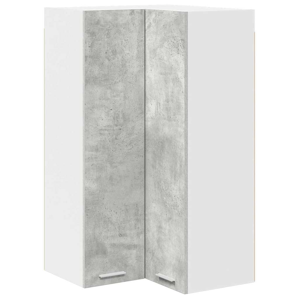 vidaXL Hanging Cabinet Concrete Grey and White 57 x 57 x 100 cm