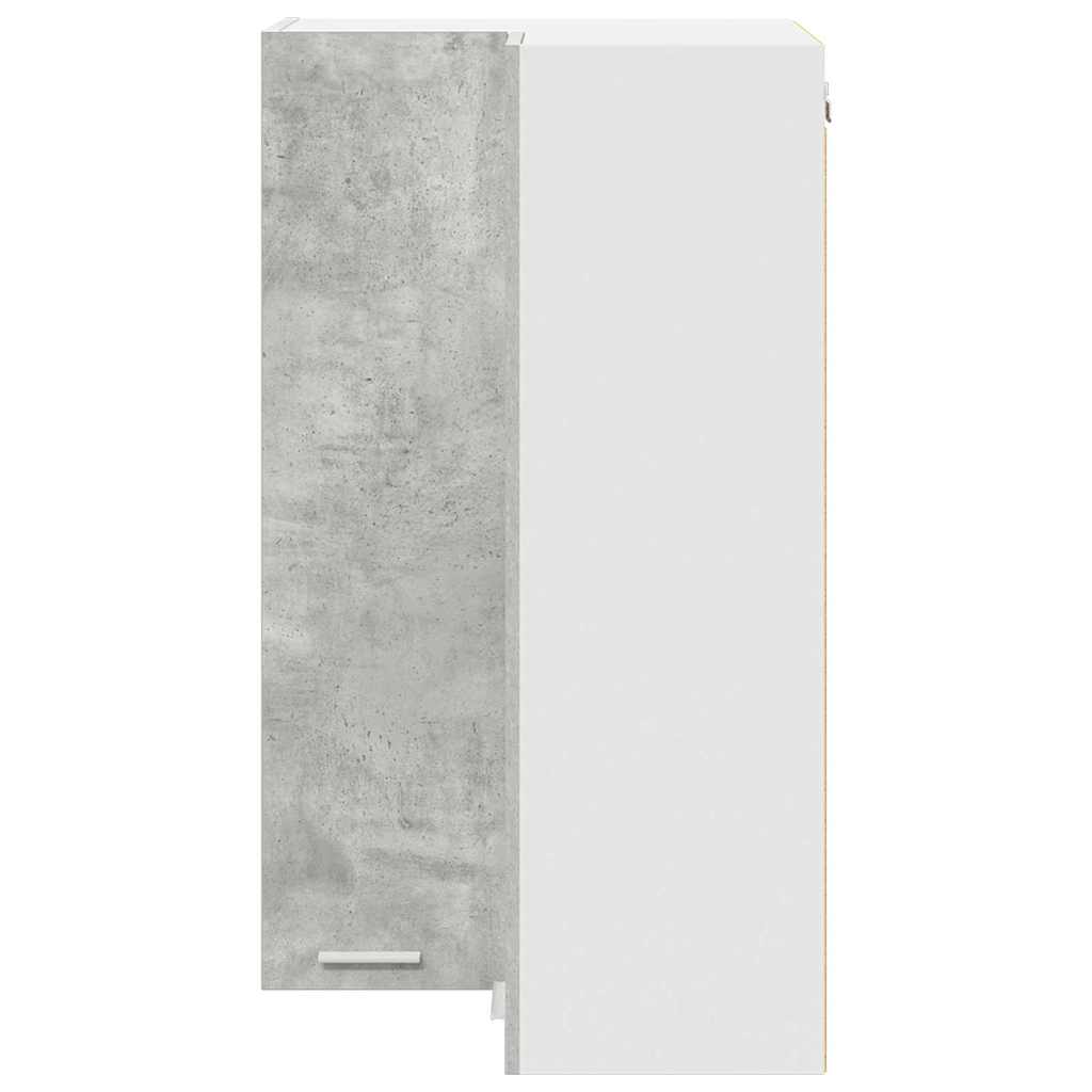 vidaXL Hanging Cabinet Concrete Grey and White 57 x 57 x 100 cm