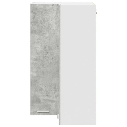 vidaXL Hanging Cabinet Concrete Grey and White 57 x 57 x 100 cm