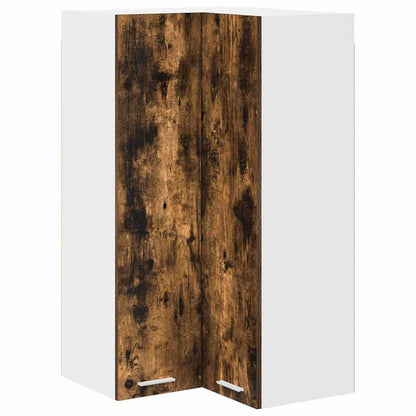 vidaXL Hanging Cabinet Smoked Oak and White 57 x 57 x 100 cm