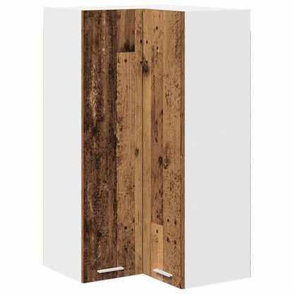 vidaXL Hanging Cabinet Old Wood and White 57 x 57 x 100 cm