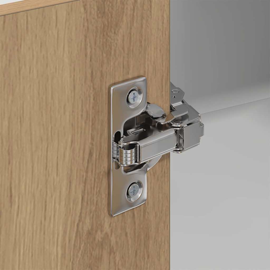 vidaXL Hanging Cabinet Artisan Oak and White 57 x 57 x 100 cm