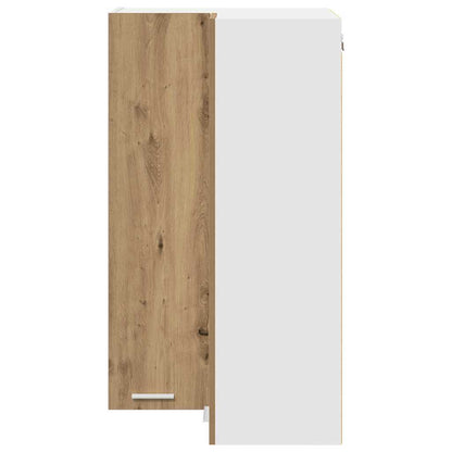 vidaXL Hanging Cabinet Artisan Oak and White 57 x 57 x 100 cm