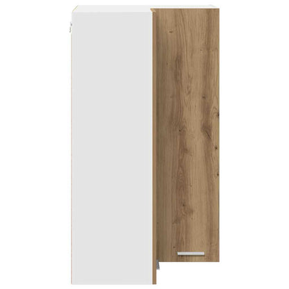 vidaXL Hanging Cabinet Artisan Oak and White 57 x 57 x 100 cm