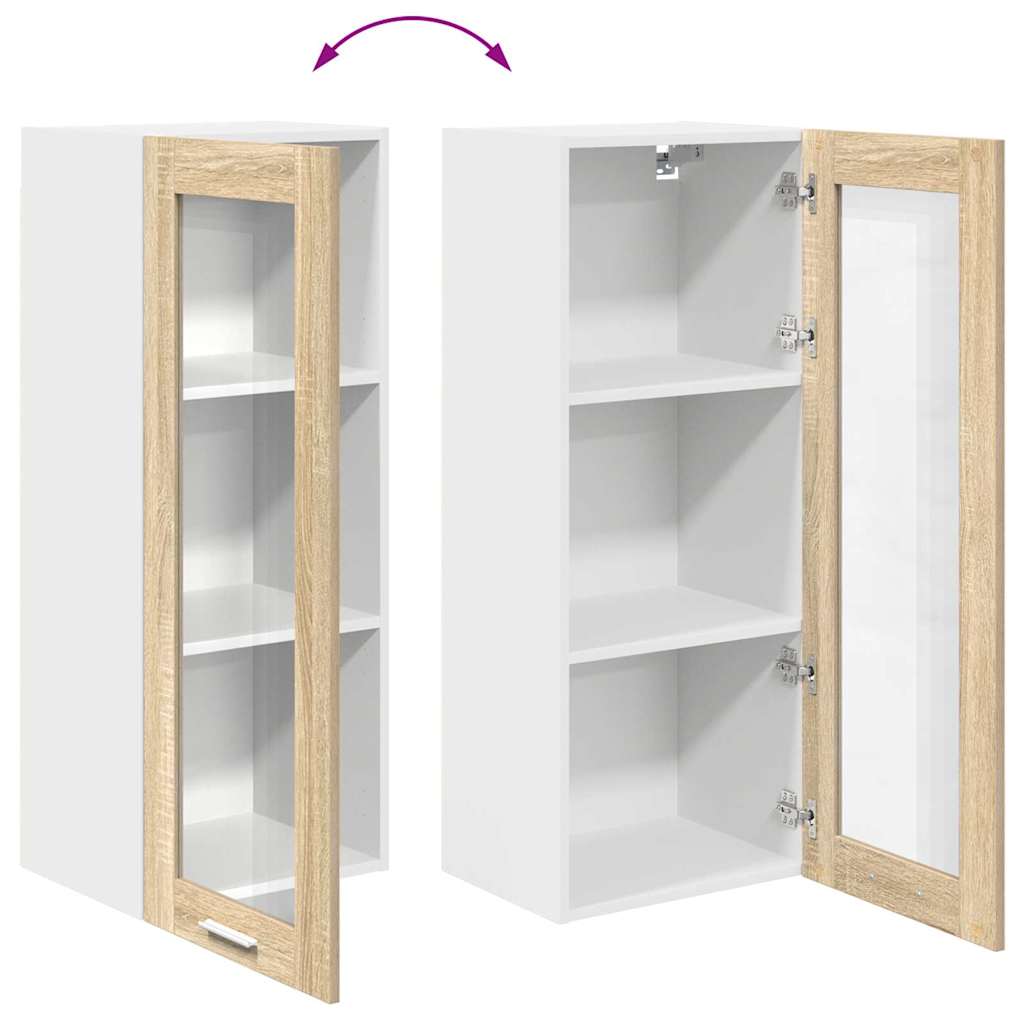 vidaXL Hanging Cabinet Sonoma Oak 40 x 31 x 100 cm Engineered Wood