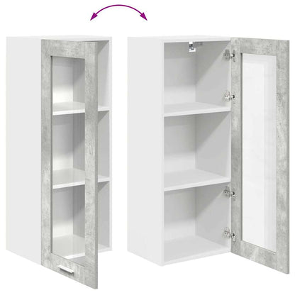 vidaXL Hanging Cabinet Concrete Grey 40 x 31 x 100 cm Engineered Wood