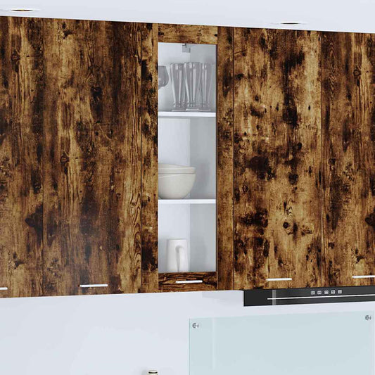 vidaXL Hanging Cabinet Smoked Oak 40 x 31 x 100 cm Engineered Wood