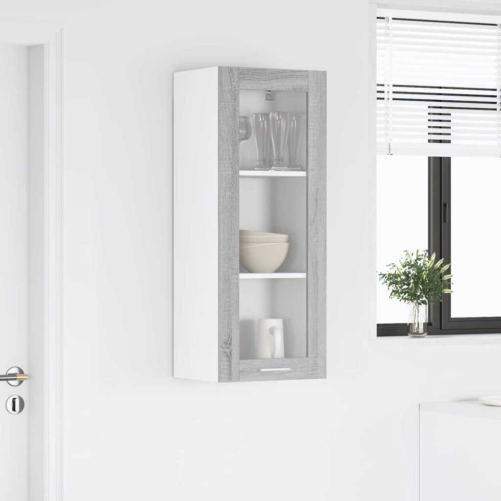 vidaXL Hanging Cabinet Grey Sonoma 40 x 31 x 100 cm Engineered Wood