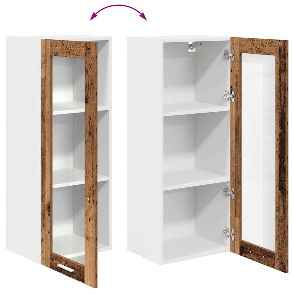vidaXL Hanging Cabinet Old Wood 40 x 31 x 100 cm Engineered Wood