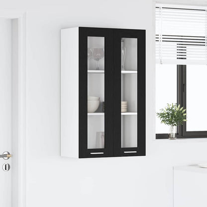 vidaXL Hanging Cabinet Black Oak 60 x 31 x 100 cm Engineered Wood