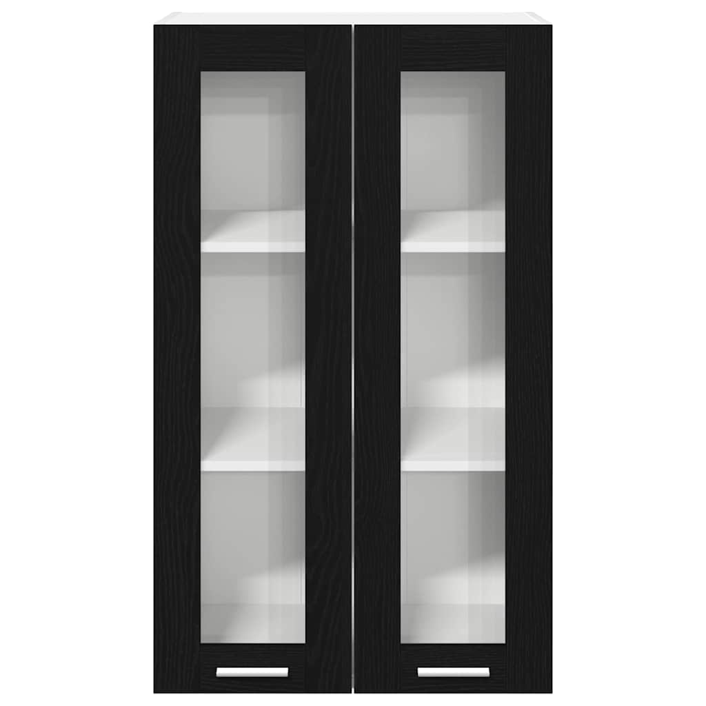 vidaXL Hanging Cabinet Black Oak 60 x 31 x 100 cm Engineered Wood