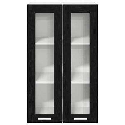 vidaXL Hanging Cabinet Black Oak 60 x 31 x 100 cm Engineered Wood