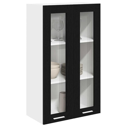 vidaXL Hanging Cabinet Black Oak 60 x 31 x 100 cm Engineered Wood
