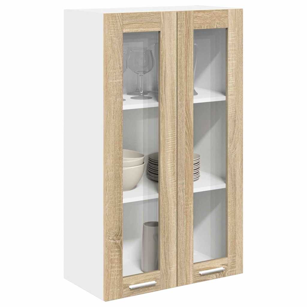 vidaXL Hanging Cabinet Sonoma Oak 60 x 31 x 100 cm Engineered Wood