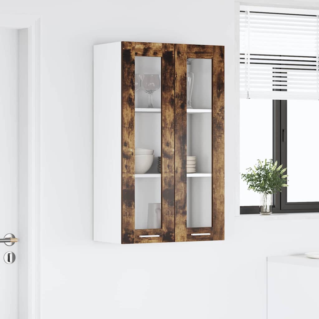 vidaXL Hanging Cabinet Smoked Oak 60 x 31 x 100 cm Engineered Wood