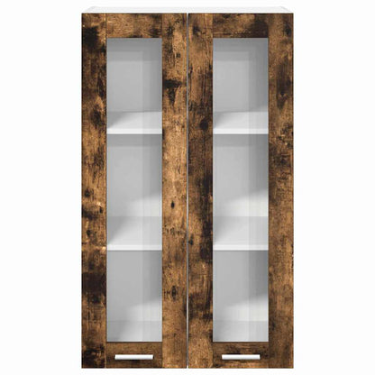 vidaXL Hanging Cabinet Smoked Oak 60 x 31 x 100 cm Engineered Wood
